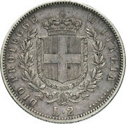 2 Lire - Victor Emmanuel II Bologna, Italy, 1859-1860 reverse image