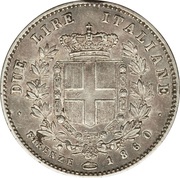 2 Lire - Victor Emmanuel II Florence, Italy, 1860-1861 reverse image