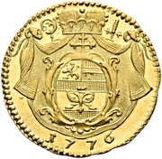 ½ Ducat - Hieronymus von Colloredo, Austria, 1776 reverse image