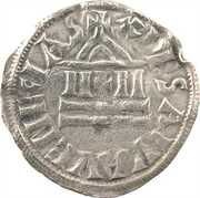Denier anonymous with temple Venice mint, Italy, 823-840 reverse image