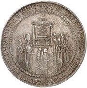 2 Thalers - Paris von Lodron Consecration, Austria, 1628 reverse image