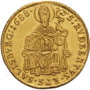 1 Ducat - Johann Ernst von Thun, Austria, 1687-1708 reverse image