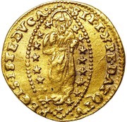 1 Zecchino - Marino Grimani, Italy, 1595-1605 reverse image