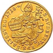 1 Ducat - Franz Anton von Harrach, Austria, 1718 reverse image