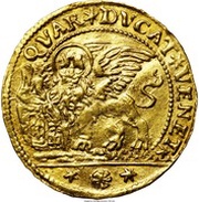 ¼ Ducato - Alvise Pisani Off-metal trial strike, Italy, 1735-1737 reverse image
