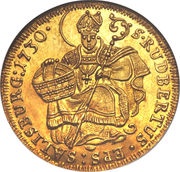 1 Ducat - Leopold Anton von Firmian, Austria, 1727-1737 reverse image