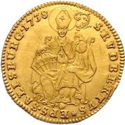1 Ducat - Leopold Anton von Firmian, Austria, 1738-1740 reverse image