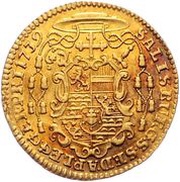 1 Ducat - Leopold Anton von Firmian, Austria, 1738-1744 reverse image