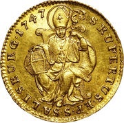 1 Ducat - Andreas Jakob von Dietrichstein, Austria, 1747-1752 reverse image