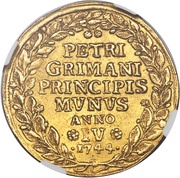 1 Osella - Pietro Grimani, Italy, 1744 reverse image