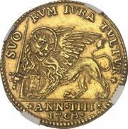 Odelle de 8 sequins - Alvise II Mocenigo, Italy, 1703 reverse image