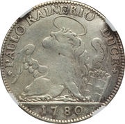 ⅛ Thaler - Paolo Renier, Italy, 1780-1786 reverse image