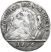 ⅛ Thaler - Lodovico Manin, Italy, 1790-1796 reverse image
