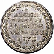 1 Osella - Alvise Mocenigo IV Double Weight, Italy, 1772 reverse image