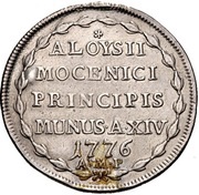 1 Osella - Alvise Mocenigo IV, Italy, 1776 reverse image