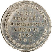 1 Osella - Paolo Renier Double Weight, Italy, 1784 reverse image