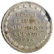 1 Osella - Paolo Renier Double Weight, Italy, 1785 reverse image