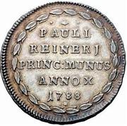 1 Osella - Paolo Renier Double Weight, Italy, 1788 reverse image