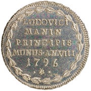 1 Osella - Lodovico Manin Double Weight, Italy, 1796 reverse image