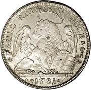 1 Thaler - Paolo Renier, Italy, 1781-1788 reverse image
