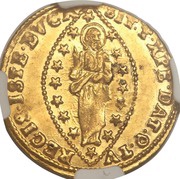 1 Zecchino - Marco Foscarini, Italy, 1762-1763 reverse image