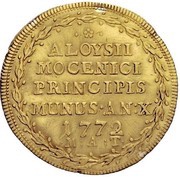1 Osella - Alvise Mocenigo IV, Italy, 1772 reverse image