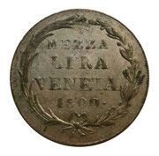 ½ Lira - Franz II, Italy, 1800 reverse image