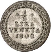 ½ Lira - Franz II, Italy, 1802 reverse image