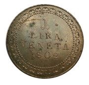1 Lira - Franz II, Italy, 1802 reverse image