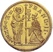 1 Zecchino - Franz II Christ with globe obverse image