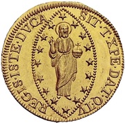 1 Zecchino - Franz II Christ with globe, Italy, 1798 reverse image