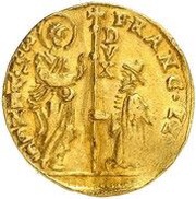 1 Zecchino - Franz II Christ with Gospel obverse image