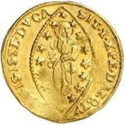 1 Zecchino - Franz II Christ with Gospel, Italy, 1798 reverse image