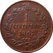 1 Centesimo - Victor Emmanuel II, Italy, 1861-1867 reverse image