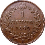 1 Centesimo - Umberto I, Italy, 1895-1900 reverse image