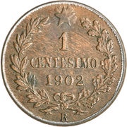 1 Centesimo - Victor Emmanuel III, Italy, 1902-1908 reverse image
