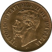 2 Centesimi - Victor Emmanuel II obverse image