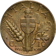 10 Centesimi - Victor Emmanuel III reverse image