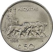 50 Centesimi - Victor Emmanuel III reverse image