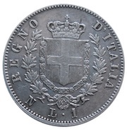 1 Lira - Victor Emmanuel II, Italy, 1861-1862 reverse image