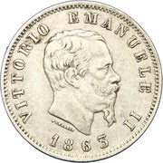 1 Lira - Victor Emmanuel II obverse image