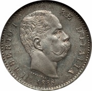 1 Lira - Umberto I obverse image