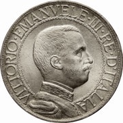 1 Lira - Victor Emmanuel III obverse image