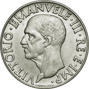 1 Lira - Victor Emmanuel III non-magnetic obverse image