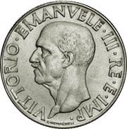 1 Lira - Victor Emmanuel III magnetic obverse image