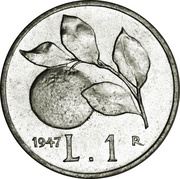 1 Lira reverse image