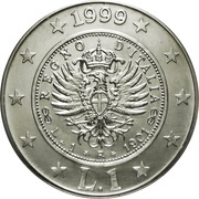 1 Lira 1901 Lira, Italy, 1999 reverse image