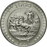 1 Lira 1915 Lira, Italy, 1999 reverse image