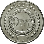 1 Lira 1922 Lira, Italy, 2000 reverse image