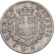 2 Lire - Victor Emmanuel II, Italy, 1861-1862 reverse image